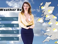 Brit Weather Girl Big Boob Nip Slip