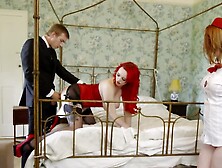 Gentleman With Huge Cock Fucks Hot Stewardesses With Red Hair