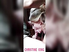 Arizona Hottest Delivery Blonde Christine King Blowing Customer For Cum Beauty Ex-Wife Curvy Milf