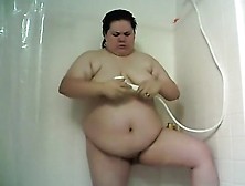 Bbw Voyeuristic Shower With A Happy Ending