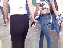 Hot Teen In White Top And Tight Leggings