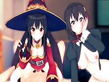 Threesome With Megumin And Yunyun