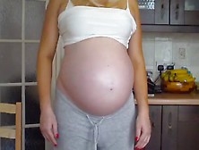 Pregnant Blonde Belly