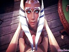 Starwars Anime Point Of View Ahsoka 3D 4D - Fellatio And Screwed Cowgirl Stily With Cummed