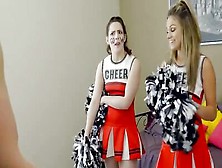 2 Sexy Cheerleaders Pounded By Lucky Dude