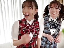 Cute Petite Japanese Girls In School Uniform Give Their Hairy Pussies For Fucking And Creampieing