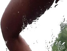 Instagram:claudiamacc7-Pee Into The Rain - Fucking A Vibrator On The Vehicle Windshield
