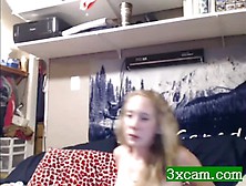 Sexy Blonde Teen Sucking Big Cock On Webcam Deep Throat. Flv