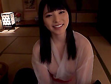 Dark Haired Japanese Milf Ai Uehara Plays With Cum In Her Mouth