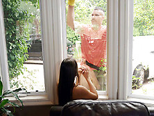 Webcam Slut Desiree Dulce Pretends To Blow The Window Washer