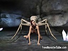 3D Redhead Babe Gets Fucked Hard By An Alien Spider