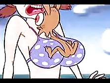 Ren And Stimpy In An Orgy At The Beach