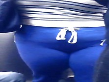 Latina Milf Cameltoe And A-Hole In Blue Sweats