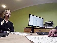 Sex Casting Is Performed In Loan Office By Naughty Agent