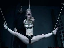 Petite Bdsm Slave Gagged And Caned By Master