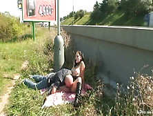 Naughty Couple Public Sex Roadside