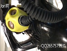 Latex Girl Breathcontrol And Bondage