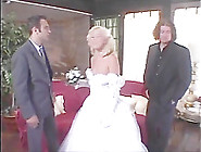 College Girl Blonde Bride Babe Fucks Her Groom And His Best Man