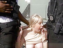 Blonde Hoe Kiki Parker Gets Spit Roasted By Cops