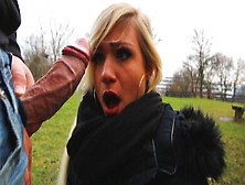Hot Blonde Teen Gives Blowjob In Public