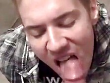 Big-Cock Blowjob - Cum Shot On Tongue