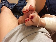 She Knows I Like It Nice And Slow Until Cumming On Her Perfect Feet