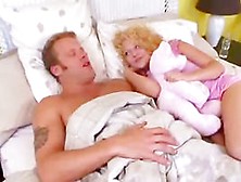 Blond Hotty,  Not Her Stepdad,  And Morning Wood