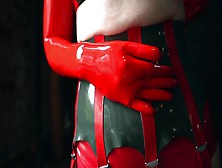 I Love Red Latex Gloves