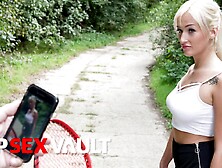 Sexy Blondie Daisy Lee Pissed On Her Tits Then Banged Doggy In The Forest - Vip Sex Vault