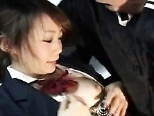 Beautiful Japanese Schoolgirl Feeds Her Lust For Hard Meat