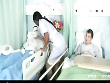 Hot Ebony Nurse Blows & Fucks Sex Addict Dannyd's Huge-Penis Inside Hospital