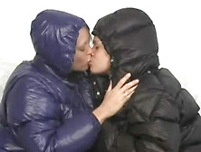 Charlee Amp Jenna Puffy Jacket Kissing