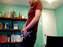 Intense Double Cumshot Erupts During Hot Home Office Session