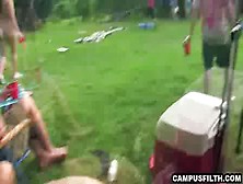 Crazy Outdoor College Games End In Orgy<->