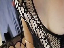 Full Body Fishnets While I Tease My Snatch And Taste My Cum