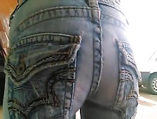 Tattooed Girl Shitting In Tight Jeans