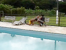 Monica Mattos Double Penetrated By The Pool