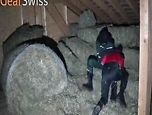 Naughty Masked Farmers Are Making Out On The Hay Pile