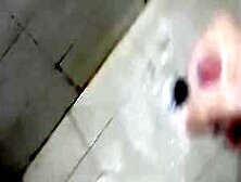 Hairy Jerking Off Cumshot White Load In The Shower
