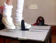 Chinese Mistress Converse Feed And Trampling Cum