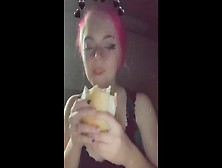 Egirl Mounts A Sandwich Up