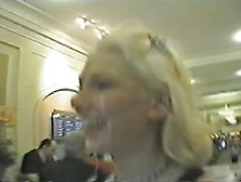 Exhibitionist Blond Displays Cummy Face In Public. Mpg