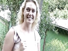 Slutty Blonde Is About To Suck Dick In A Local Forest,  Because She Likes It A Lot