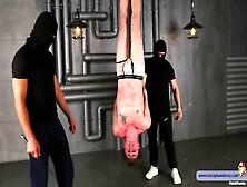 Guy Hanging On A Chain Get Punishment