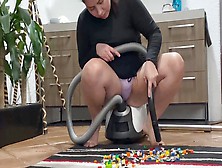 Chubby Panties,  Spandex,  Vacuuming Feet