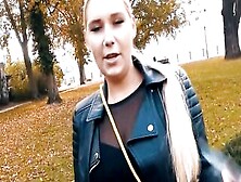 Risky Outdoors Sex Date With German Blonde Eighteen Skank
