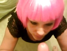 Pink Haired Girl Facial. Mp4