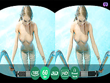 Nancy A In Blonde Enjoys Solo Play In A Pool - Tmwvrnet