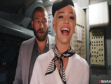 Good Stewardess Kenna James Fucked In The Anal Hole As She Likes