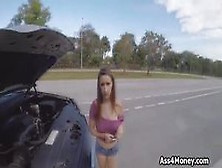 Fucking Flashing Big Tit In My Car (Big Tits)